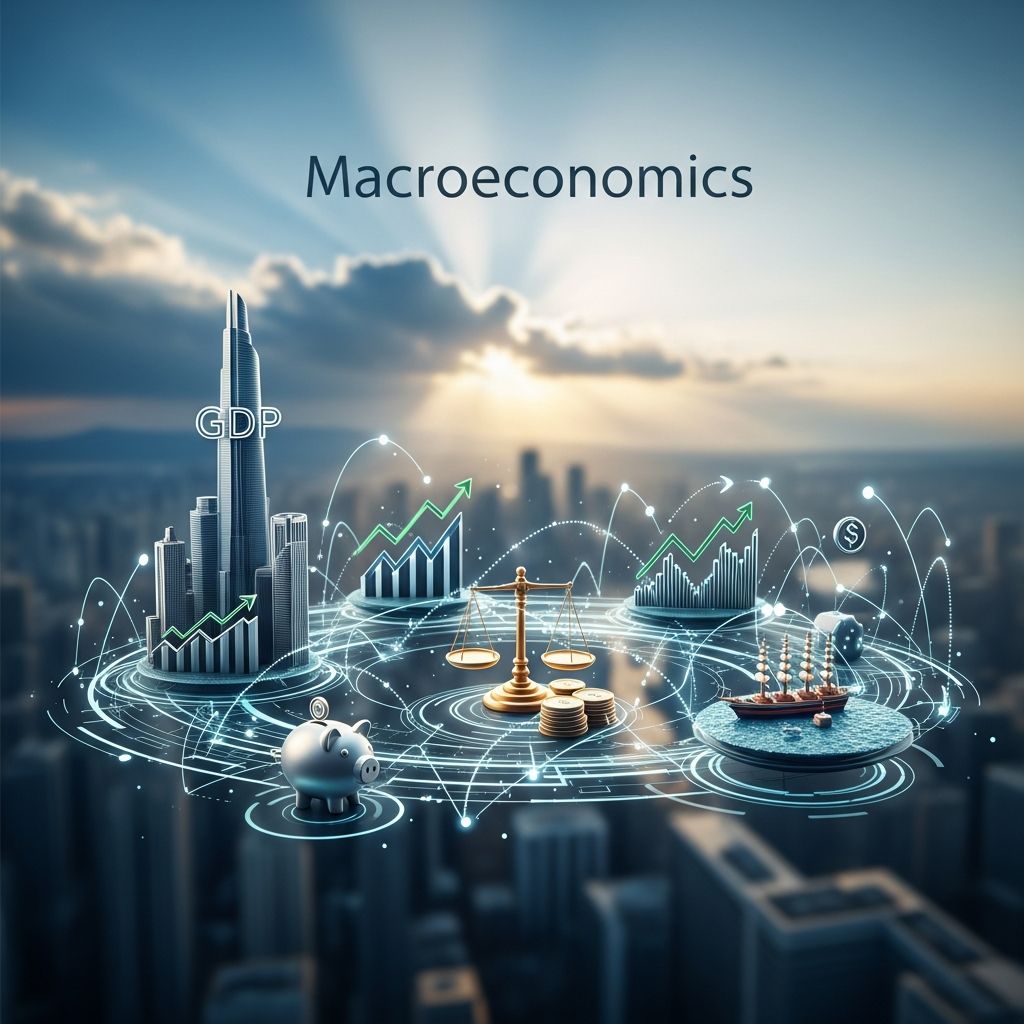 Comprehensive guide to macroeconomics, exploring economy-wide trends and policy implications.