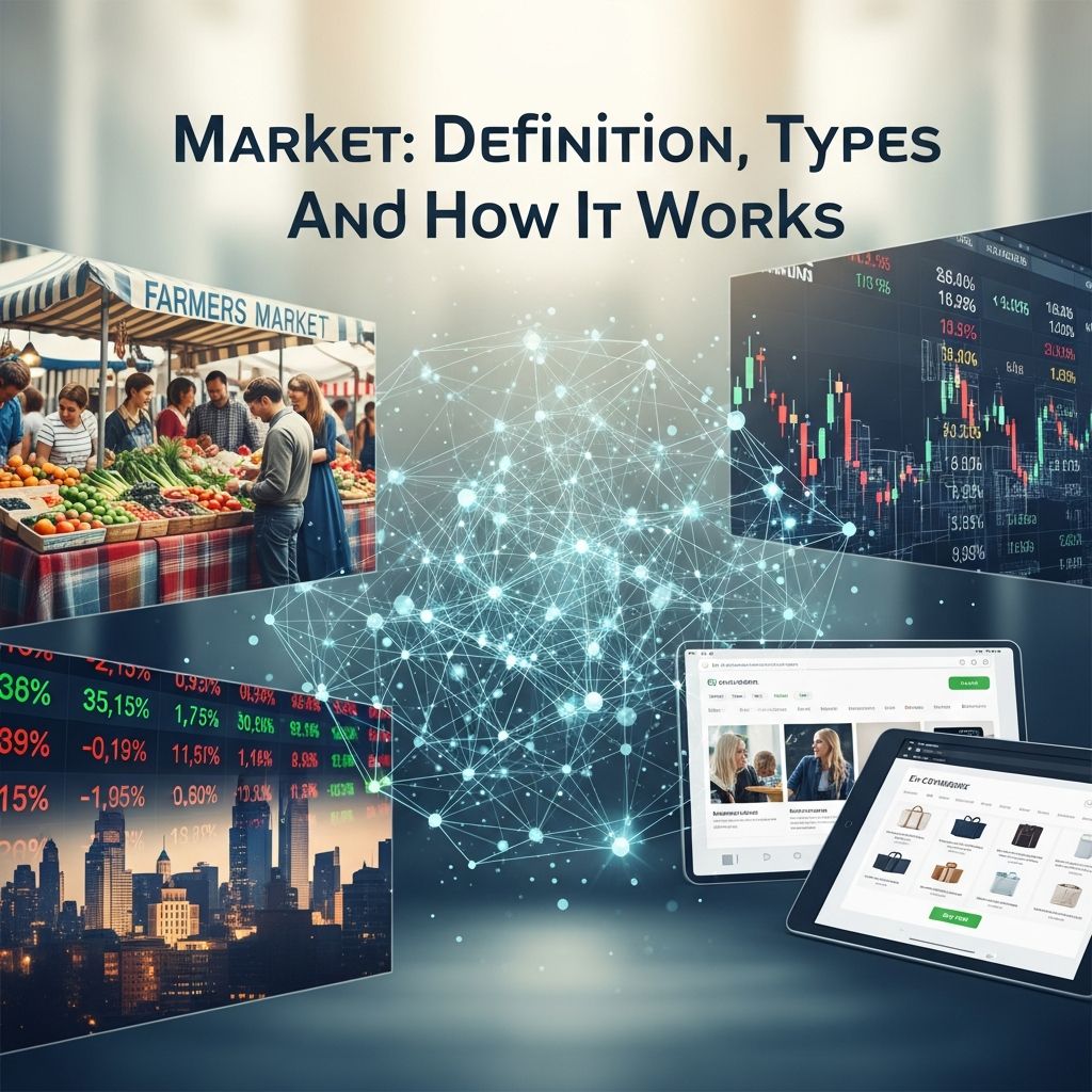 Understanding markets: Definition, functions, types, and their role in the economy.