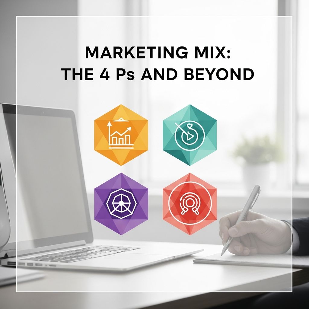 Master the marketing mix framework: Product, Price, Place, and Promotion strategies.