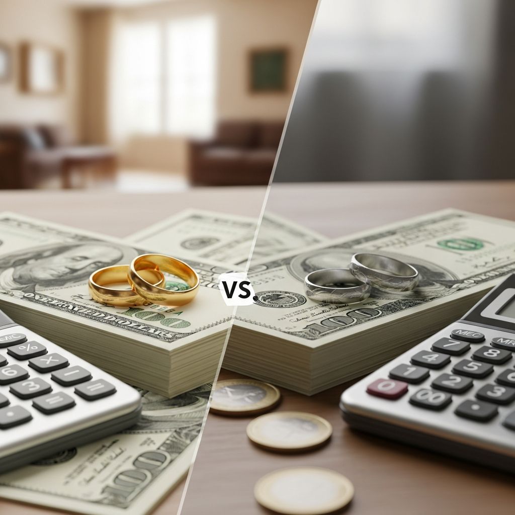 Understand key financial differences between marriage and common-law relationships for better planning.