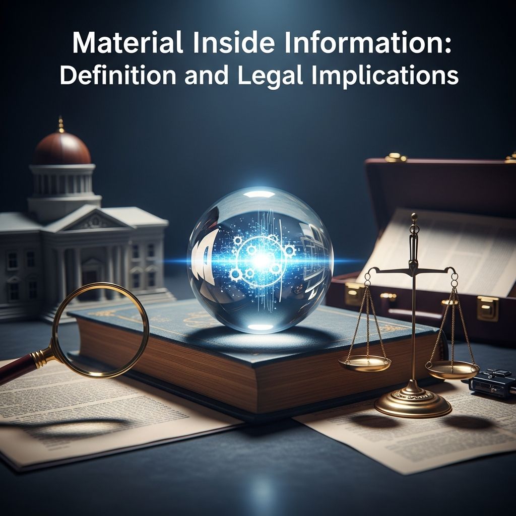 Understanding material inside information, insider trading laws, and regulatory compliance requirements.