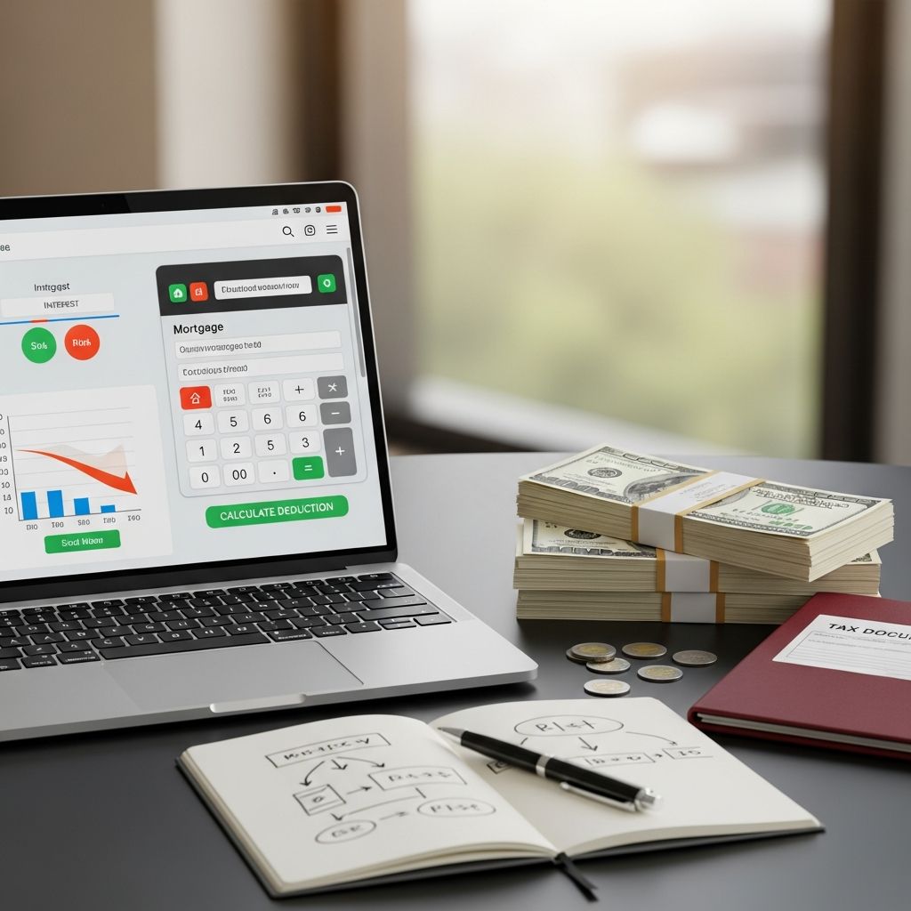 Calculate your mortgage interest tax savings with our free deduction calculator tool.