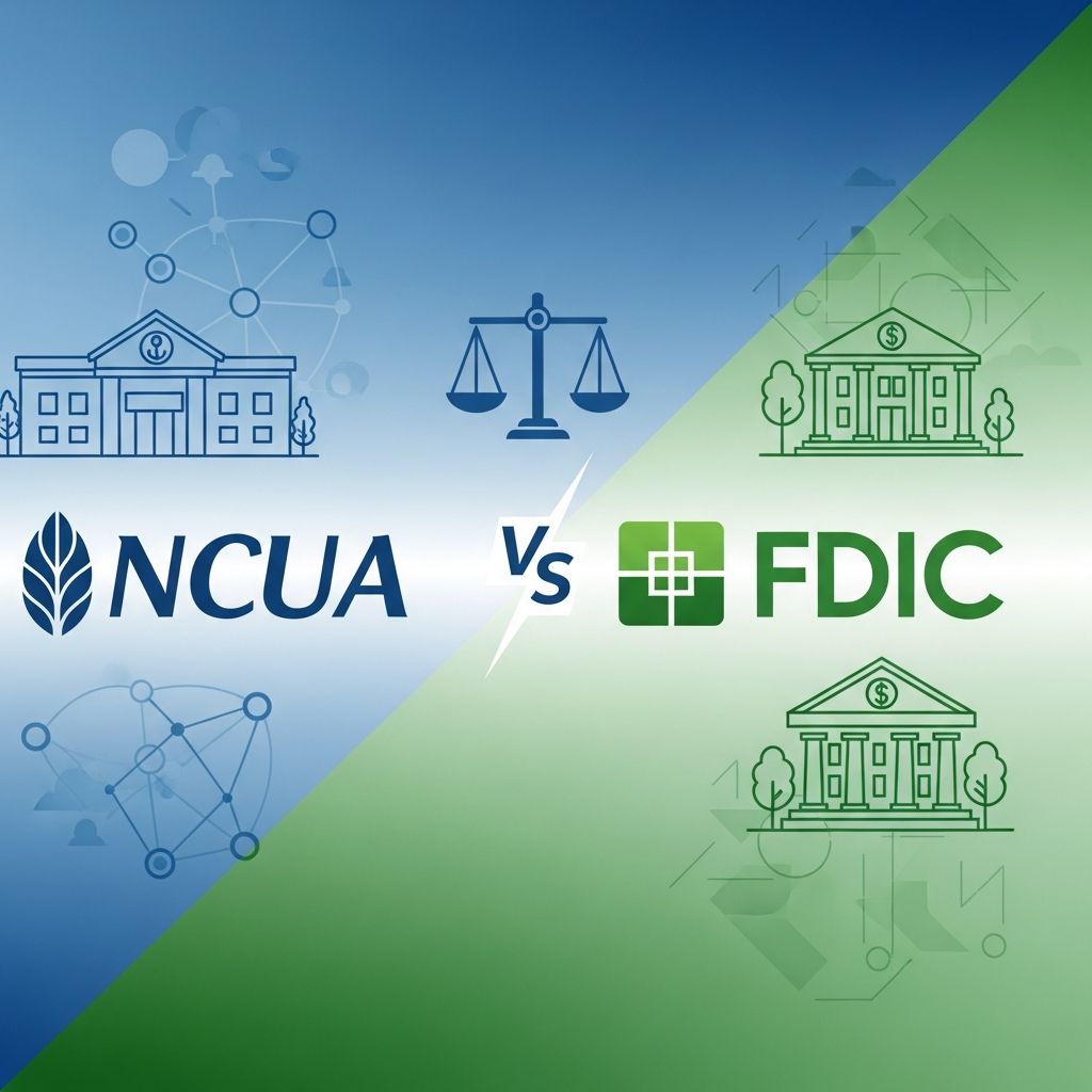 Understanding deposit insurance: Compare NCUA credit union coverage with FDIC bank protection.