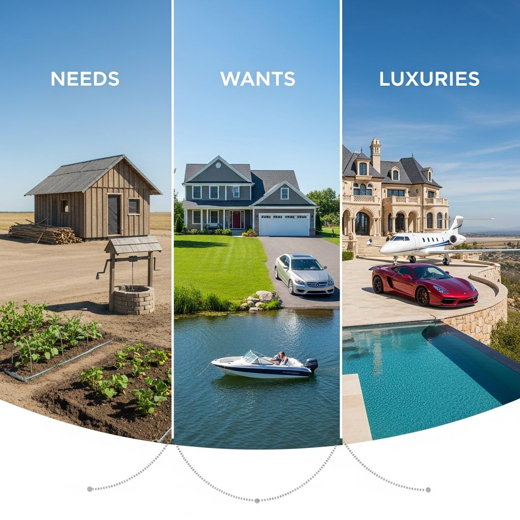 Master the distinction between needs, wants, and luxuries to take control of your spending.