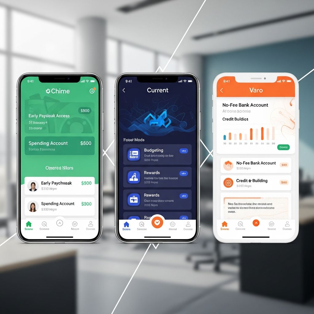 Compare the best neobanks: Chime, Current, and Varo to find the perfect fit for your banking needs.