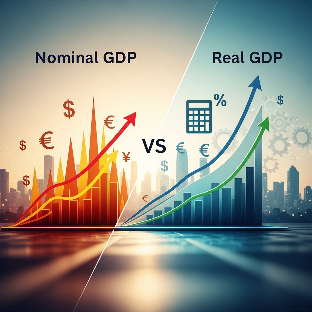 Understanding nominal GDP, its calculation methods, and how it differs from real GDP for economic analysis.