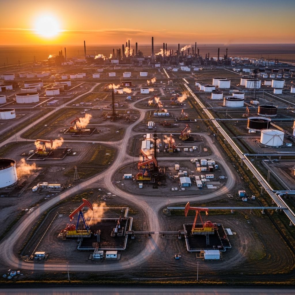 Comprehensive guide to oil fields, exploration, production, and their role in global energy supply.