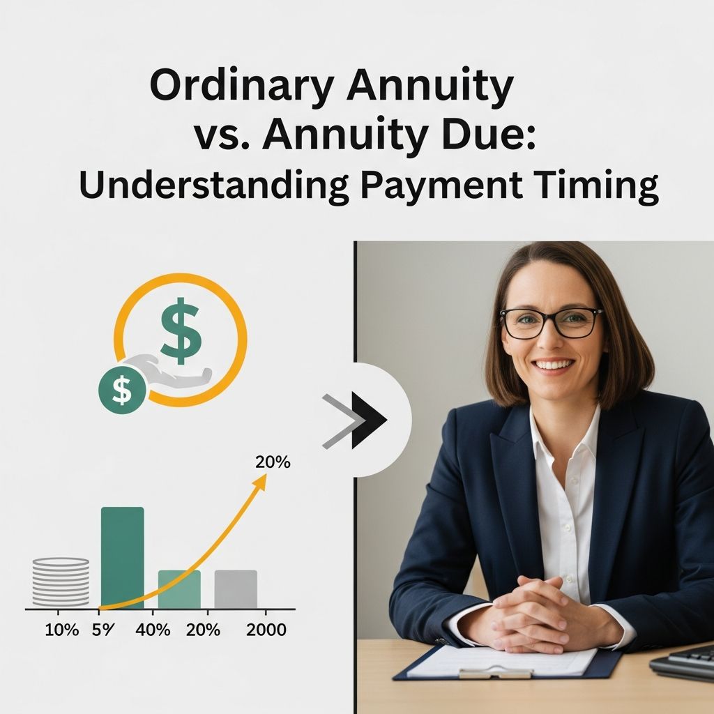Learn how payment timing differences between ordinary annuities and annuities due impact your retirement income strategy.