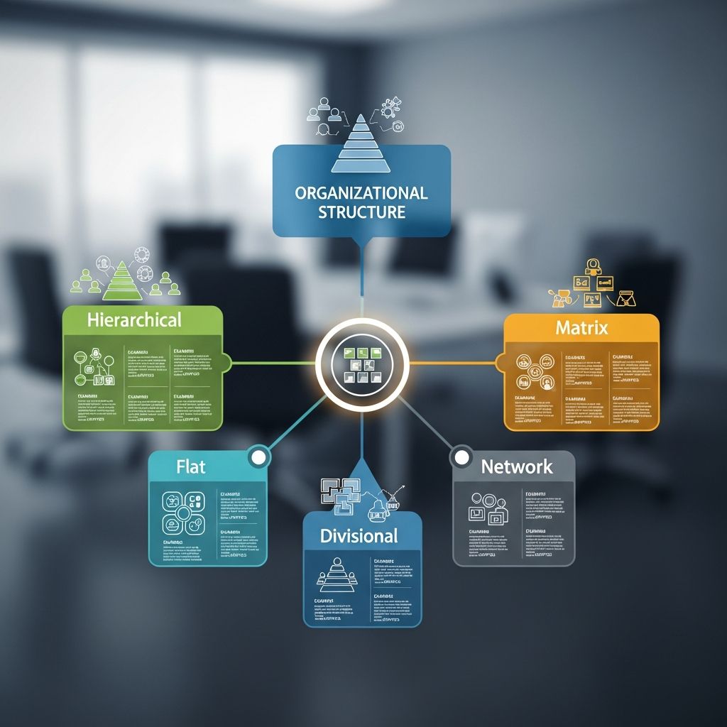 Master organizational structures: frameworks that define roles, responsibilities, and communication hierarchies.