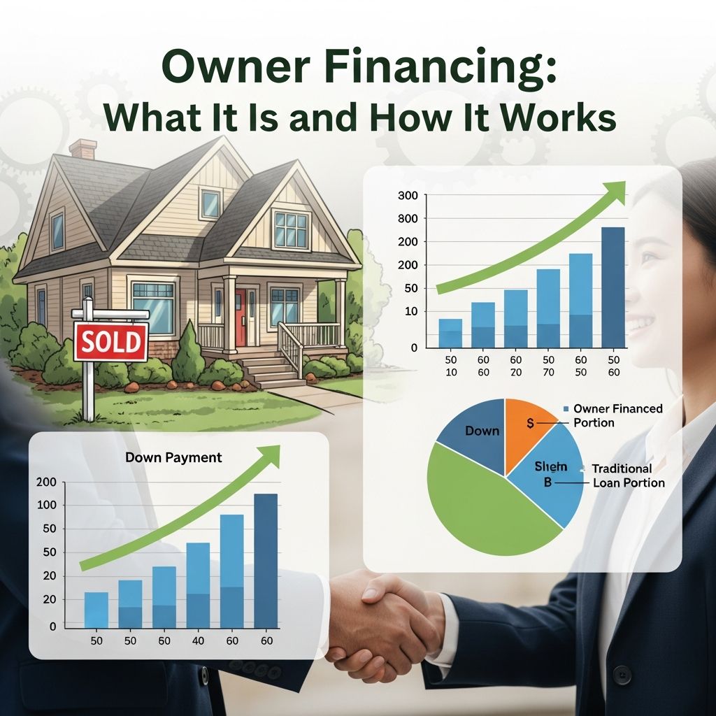 Complete guide to owner financing: Structure, benefits, risks, and alternatives for home buyers.