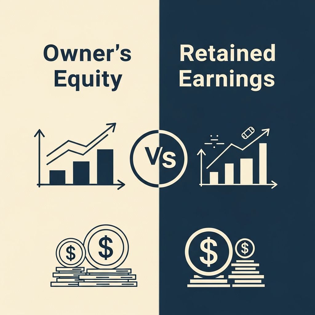 Understand the critical differences between owner's equity and retained earnings in business accounting.
