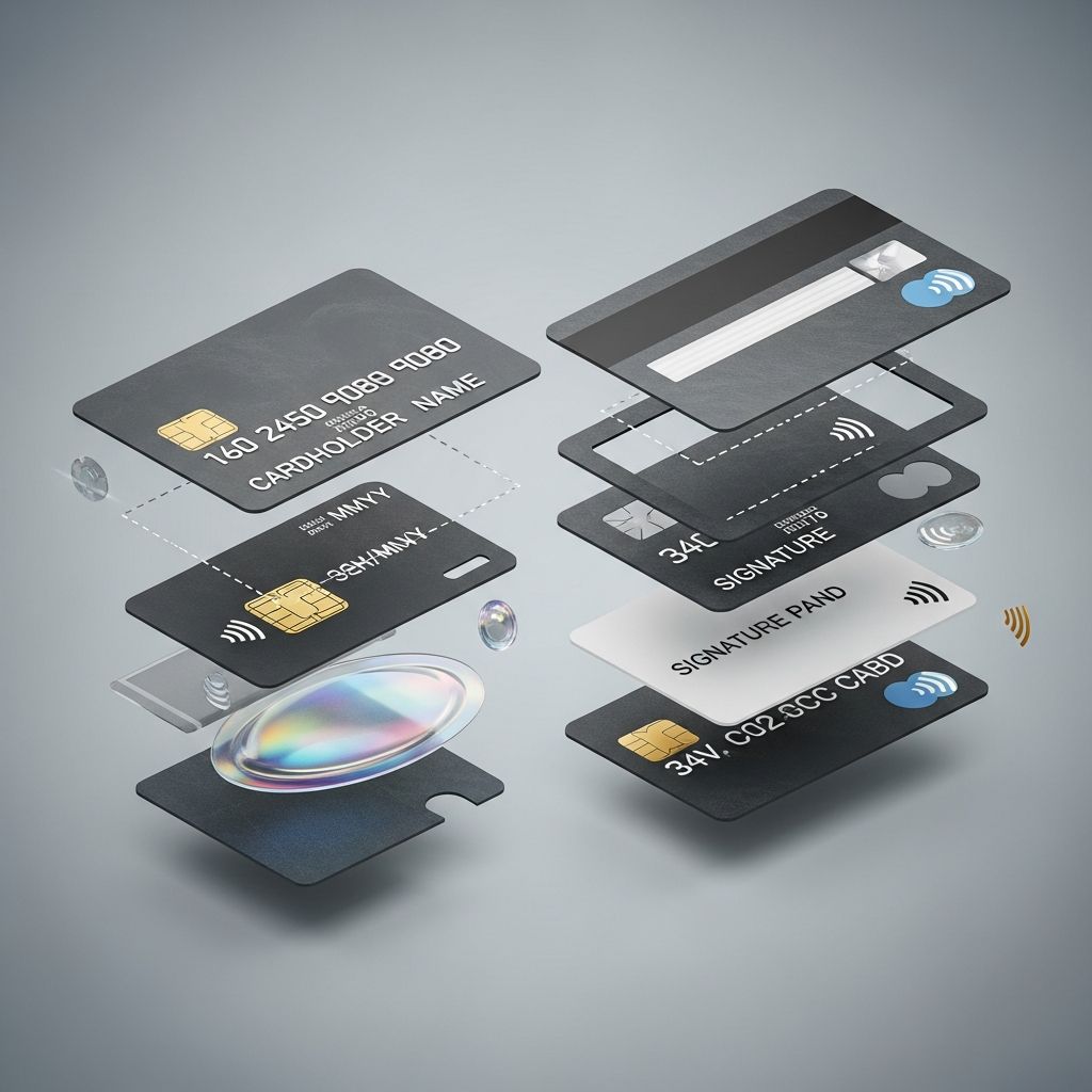 Complete guide to understanding debit and credit card components and security features.