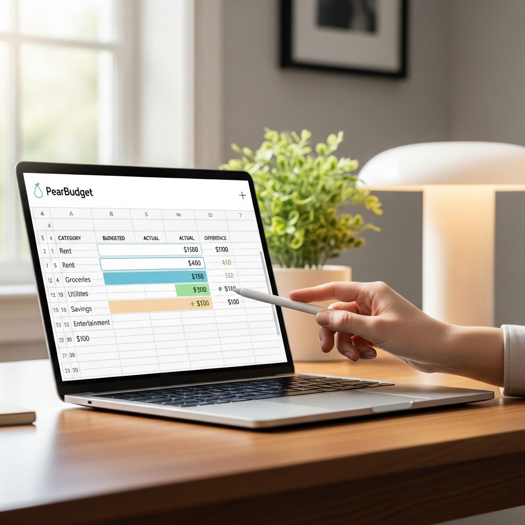 Master your finances with PearBudget's simple, free budget spreadsheet solution.