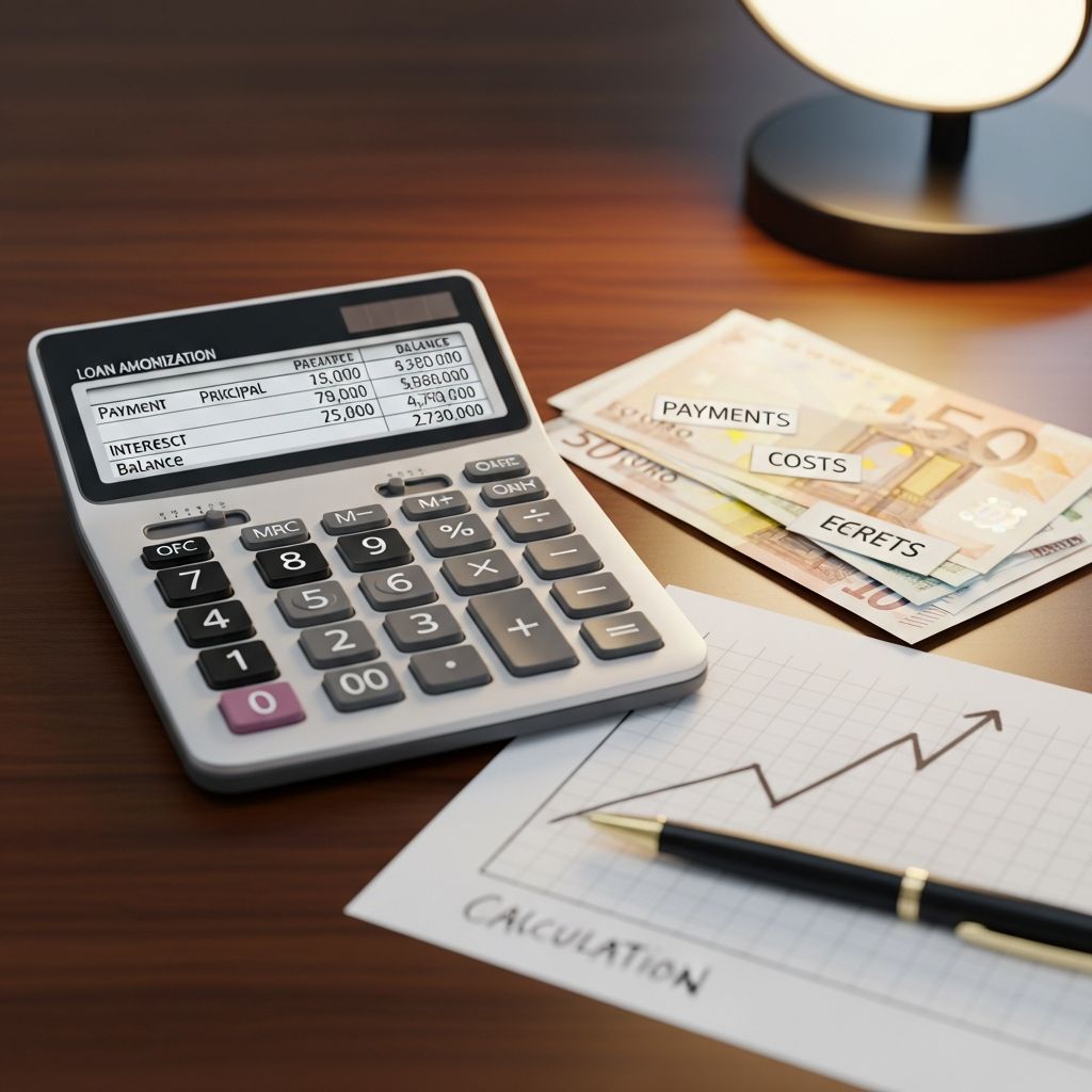 Use a personal loan calculator to estimate monthly payments and total interest costs.