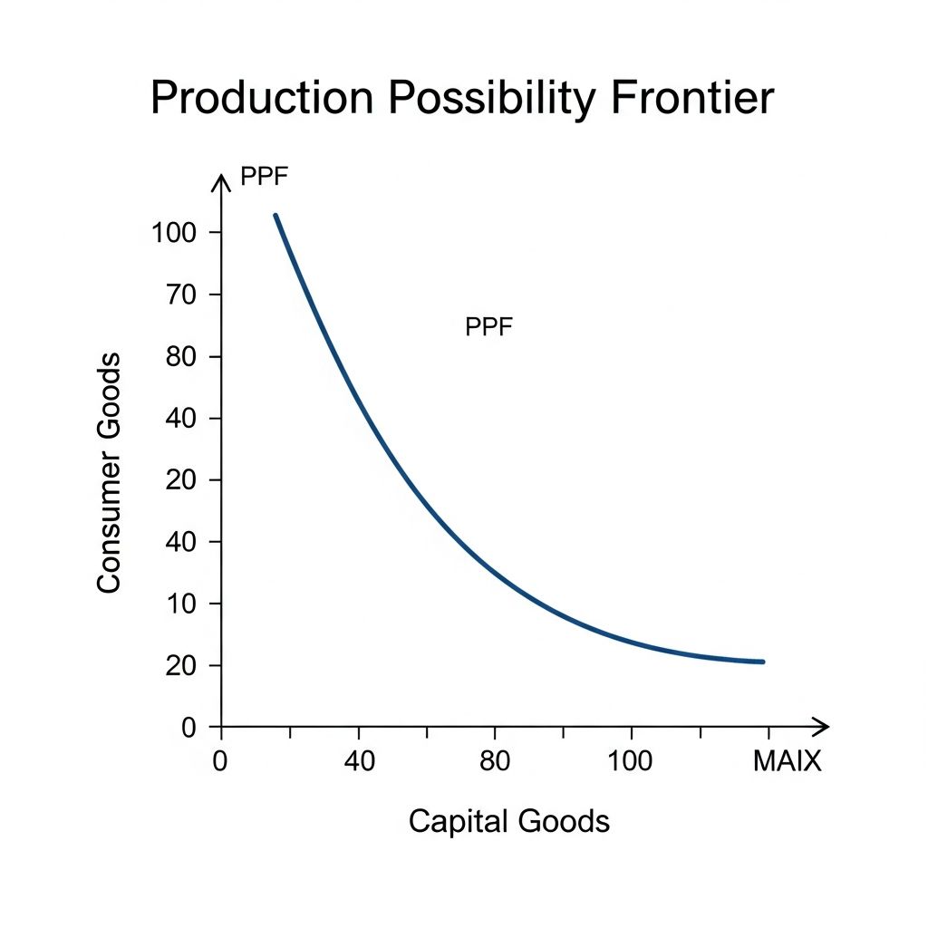 Understanding economic trade-offs and resource allocation through the production possibilities frontier.