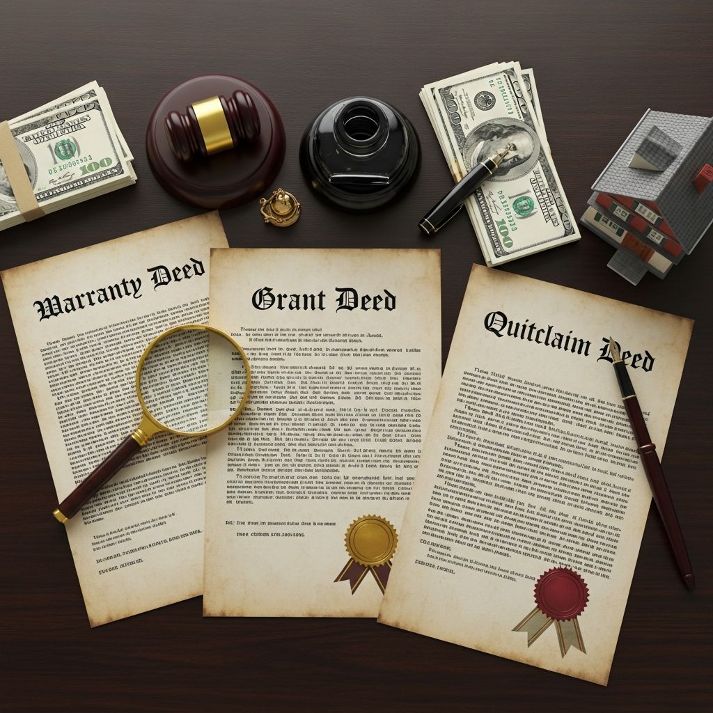 Understanding property deed types: warranty, grant, and quitclaim deeds for secure transactions.
