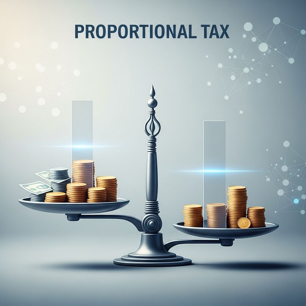 Understand proportional taxes: A flat-rate tax system where everyone pays the same percentage regardless of income.