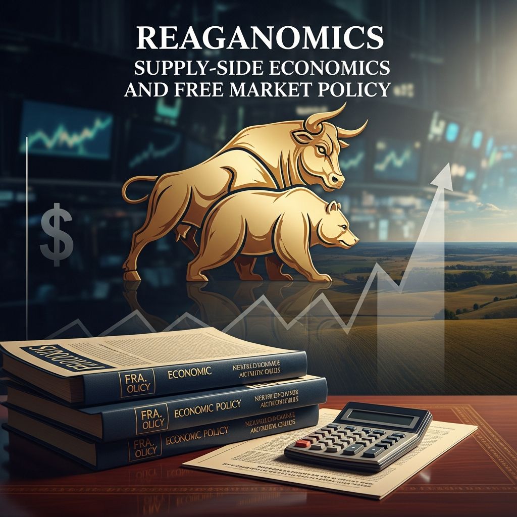 Understanding Reagan's economic policies: tax cuts, deregulation, and supply-side economics.