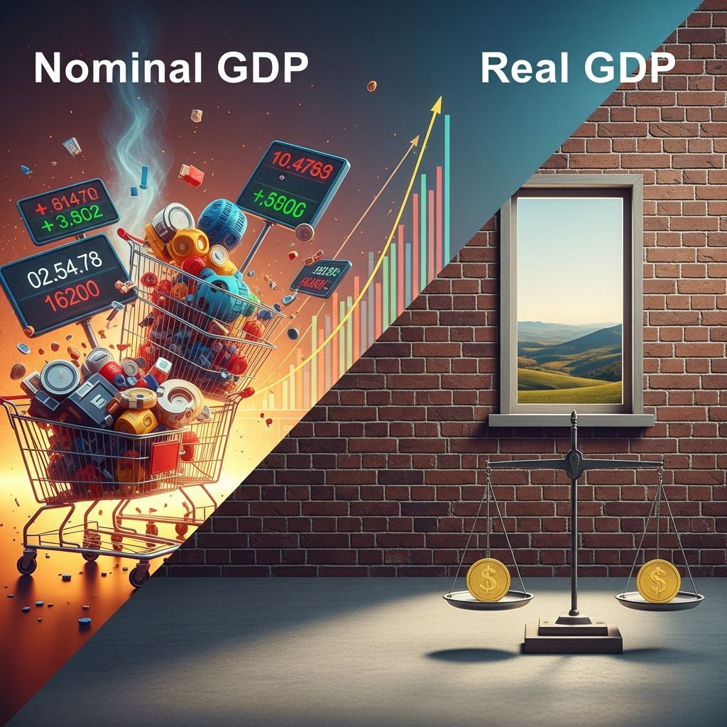 Understanding the critical differences between real and nominal GDP in economic analysis.