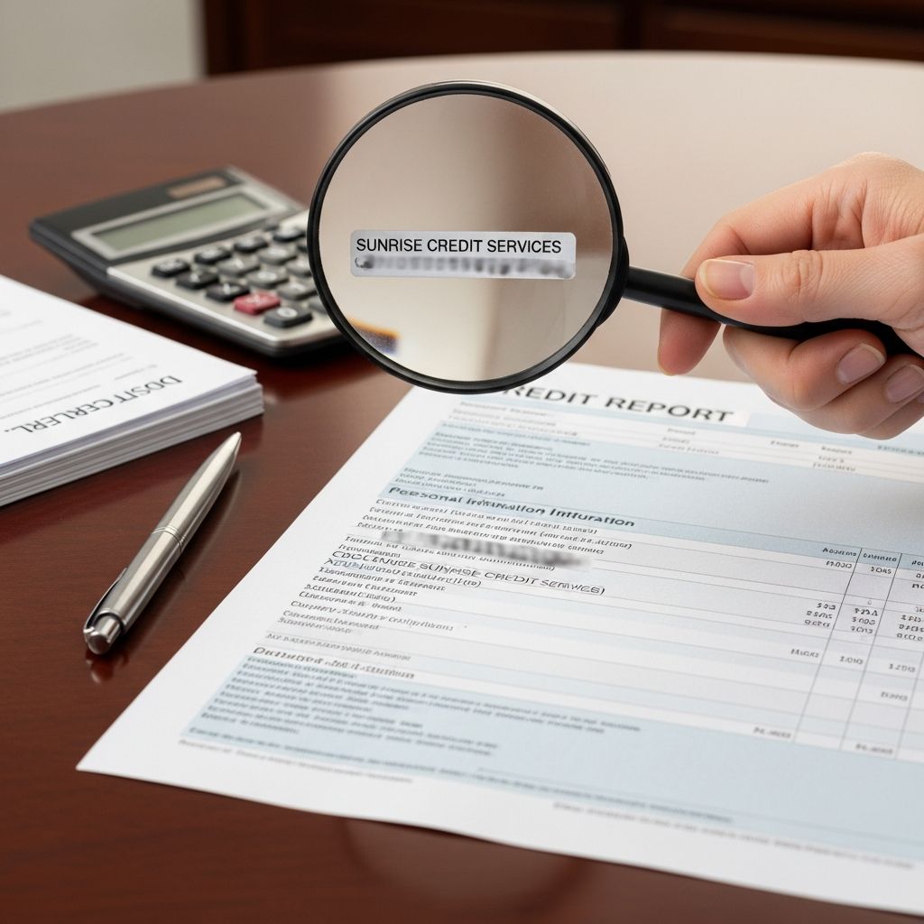 Complete guide to disputing and removing Sunrise Credit Services collections from your credit report.