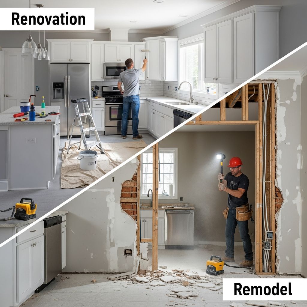 Understand the crucial differences between home renovations and remodels to plan your project effectively.