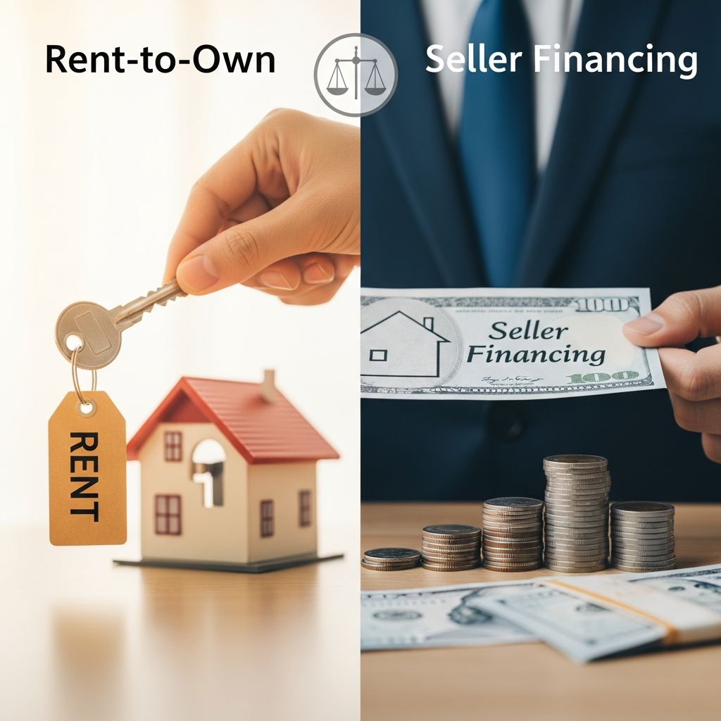 Compare rent-to-own and seller financing strategies to find the best path to homeownership.