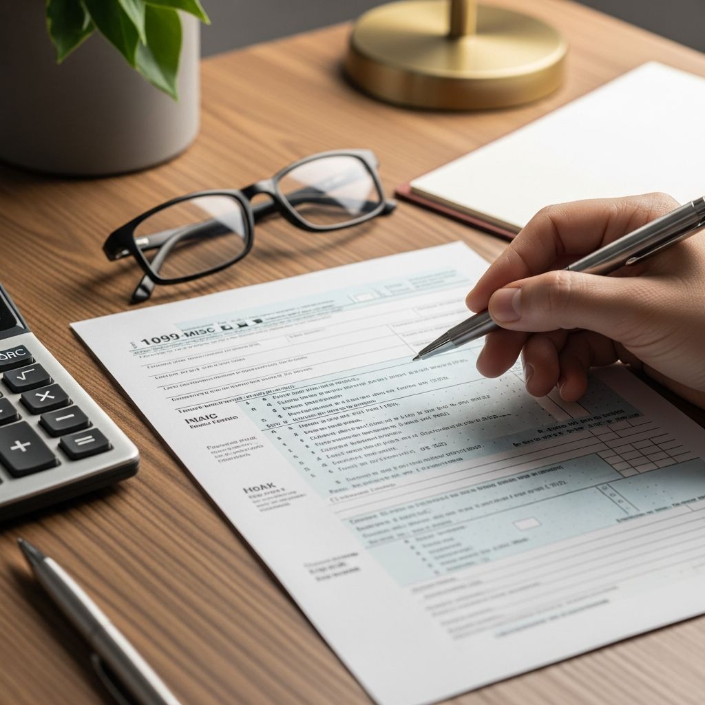 Complete guide to accurately reporting Form 1099 income on your tax return and meeting IRS requirements.