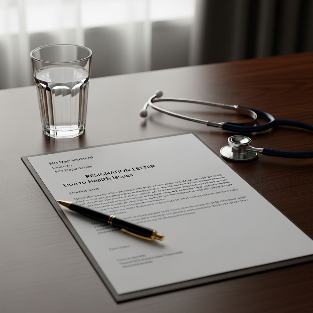 Learn how to write a professional resignation letter due to health reasons with templates and examples.