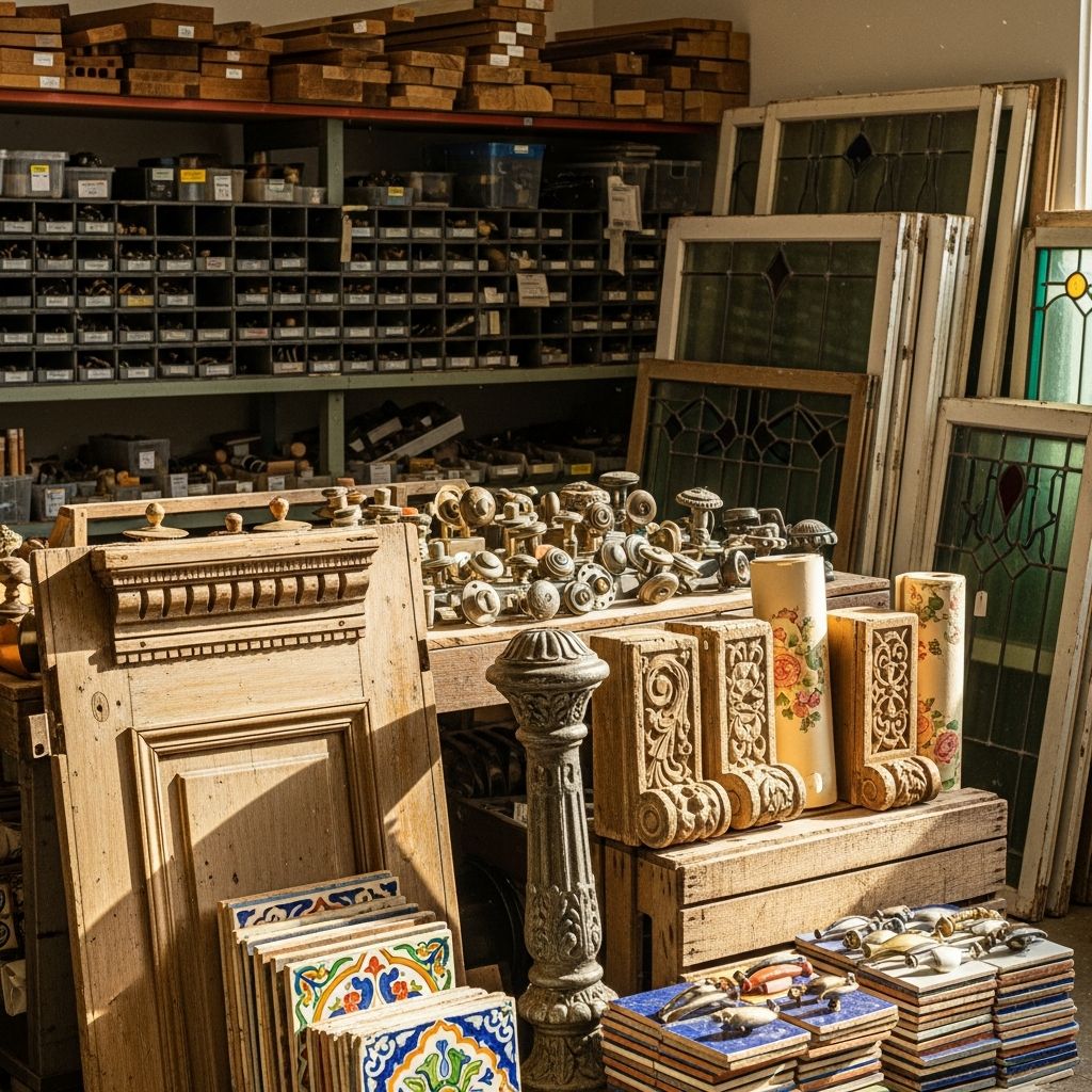 Discover sustainable and affordable building materials through reuse centers and architectural salvage stores.