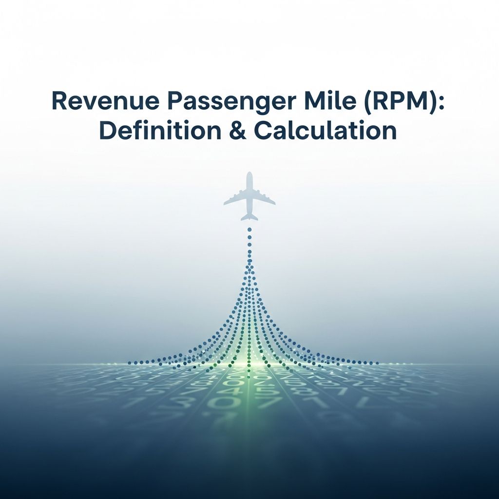 Revenue Passenger Mile (RPM): Definition & Calculation Understanding RPM: The essential metric for measuring airline efficiency and revenue performance.