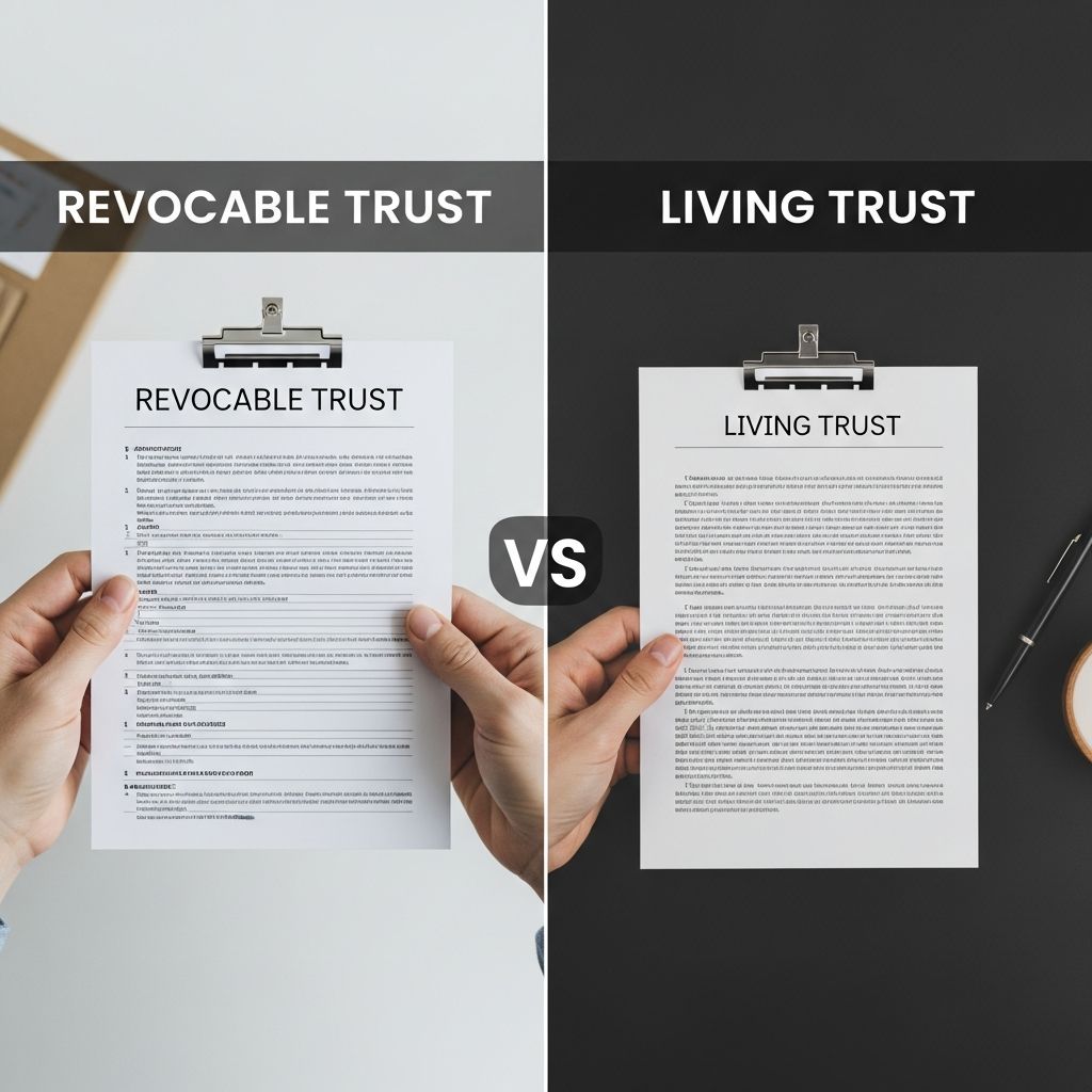 Revocable Trust vs Living Trust: Key Differences Explained Understand the critical distinctions between revocable and living trusts for effective estate planning.