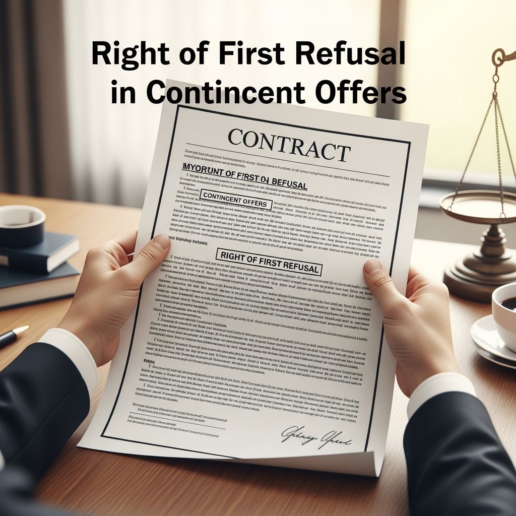 Understand how right of first refusal impacts contingent offers in real estate transactions.
