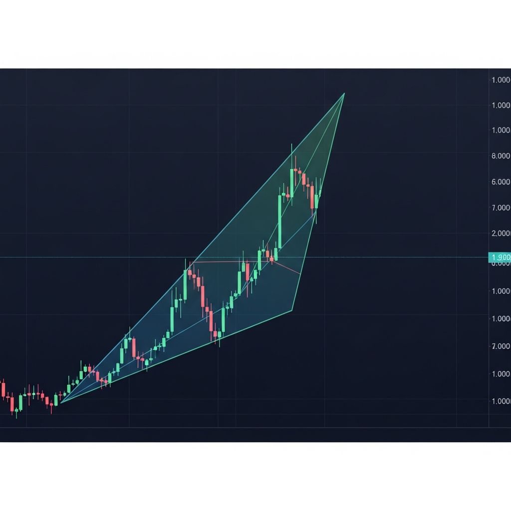 Master the rising wedge pattern and identify bearish reversal signals in technical trading analysis.