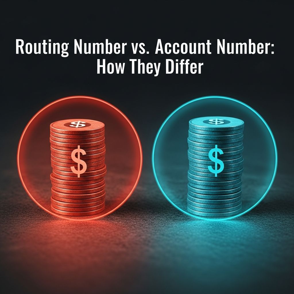 Understand the critical differences between routing and account numbers for secure banking transactions.