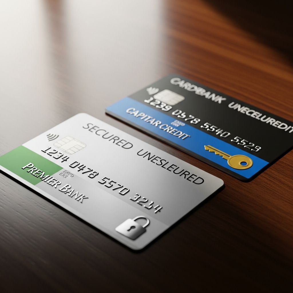 Understand the crucial differences between secured and unsecured credit cards to build your credit wisely.