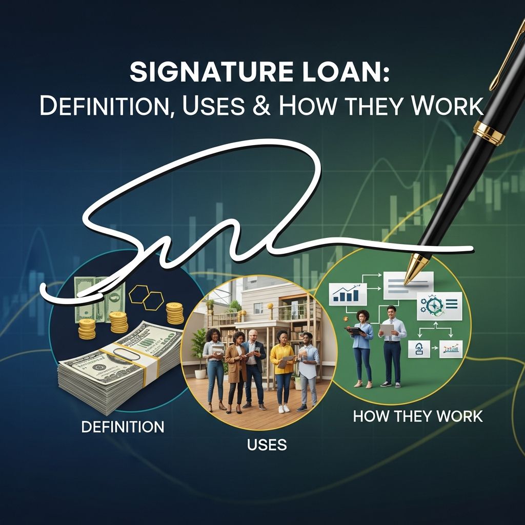 Complete guide to signature loans: unsecured personal financing backed by your promise to pay.