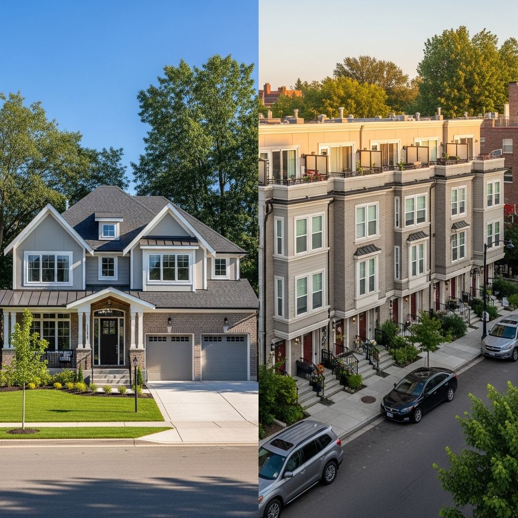 Compare single-family homes and townhouses to find the perfect property for your lifestyle and budget.