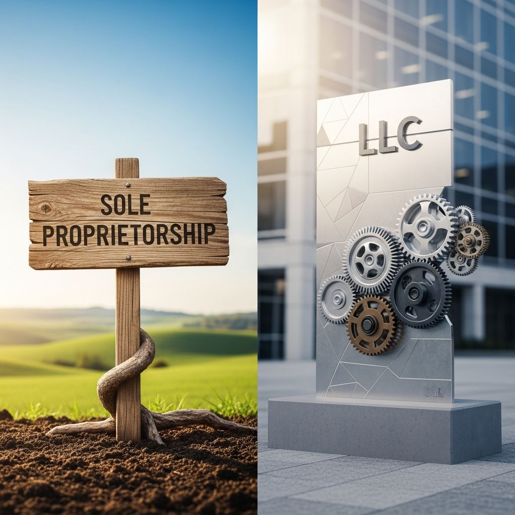 Compare sole proprietorships and LLCs to choose the right business structure for your needs.
