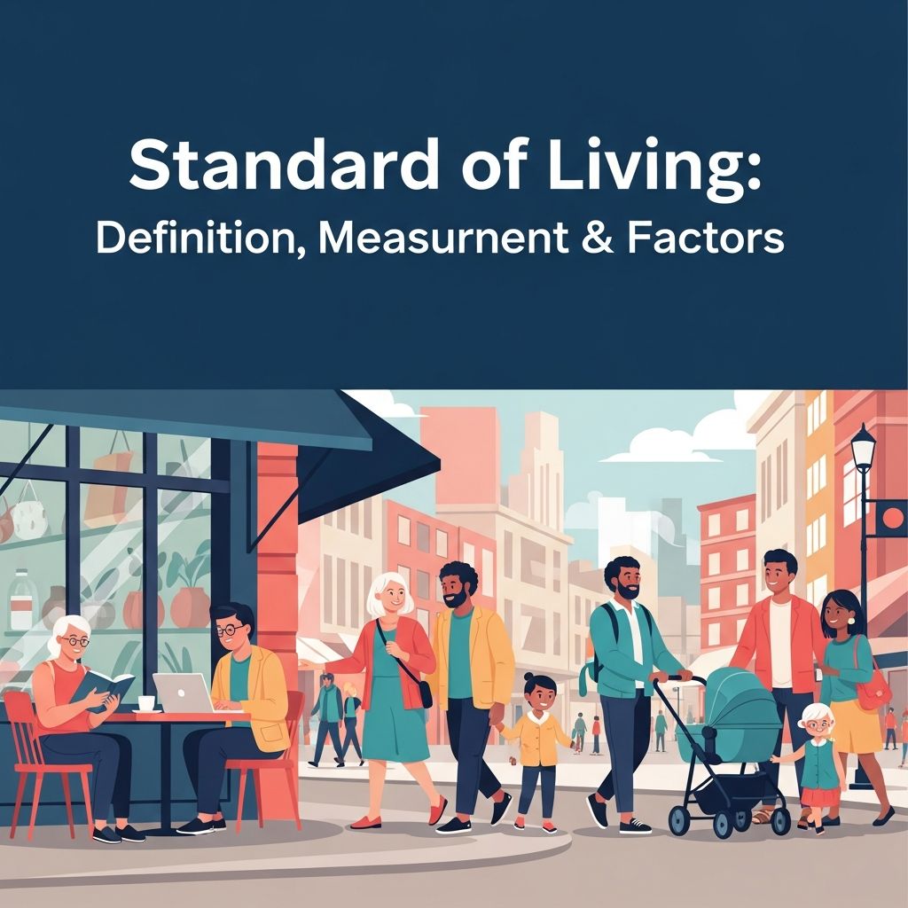 Understand standard of living: how it's measured, key factors, and its impact on quality of life.