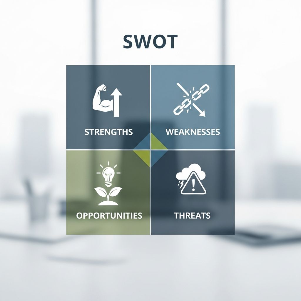 Master SWOT analysis to assess strengths, weaknesses, opportunities, and threats for strategic business planning.