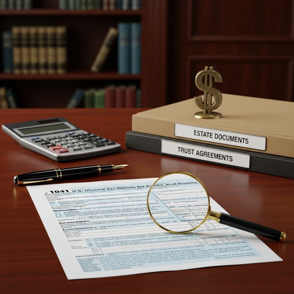 Master Form 1041 filing requirements, income reporting, and tax obligations for estates and trusts.