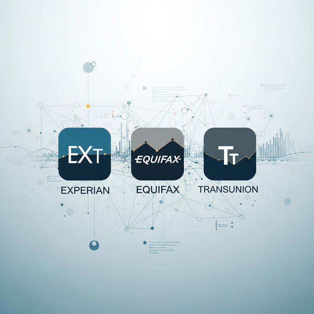 Complete guide to Equifax, Experian, and TransUnion credit reporting agencies.