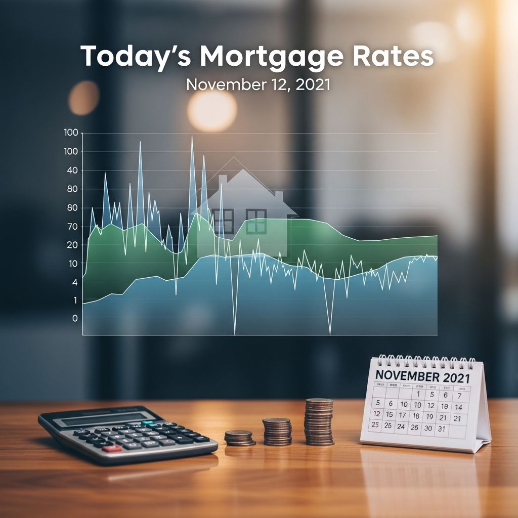 Current mortgage rates hold steady at 3.385% for 30-year fixed loans on November 12, 2021.