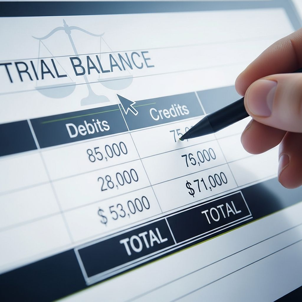 Master trial balance concepts: definitions, types, purposes, and practical accounting applications.