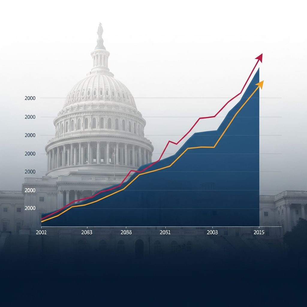 Track America's national debt growth from 1900 to today with comprehensive historical data and trends.