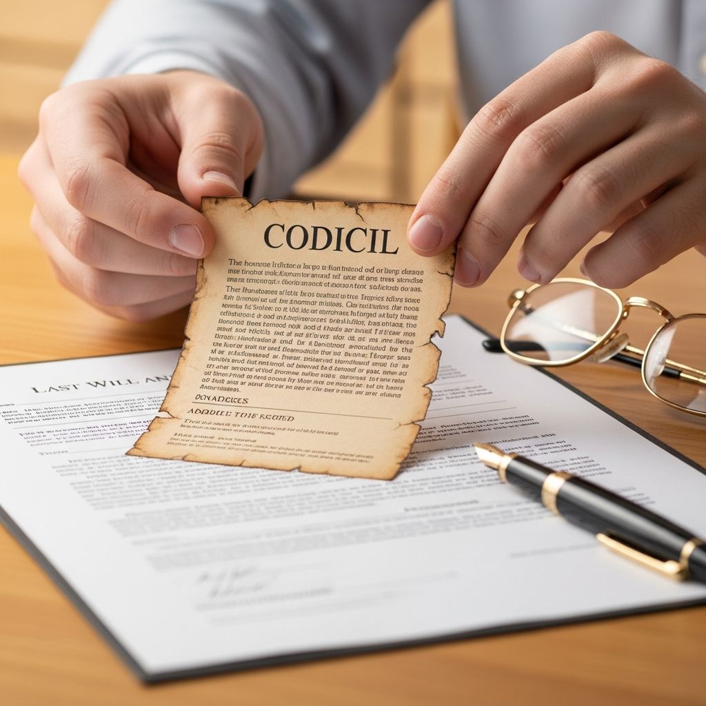 Learn how a codicil allows you to make changes to your will while maintaining its original validity and legal standing.
