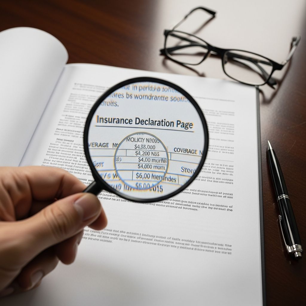 Master your insurance policy with a complete guide to declaration pages and coverage details.