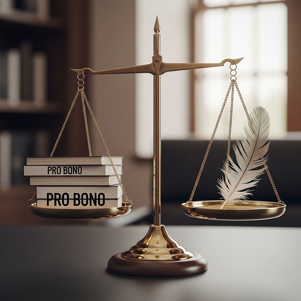 Understanding pro bono work: Professional services provided free of charge for the public good.