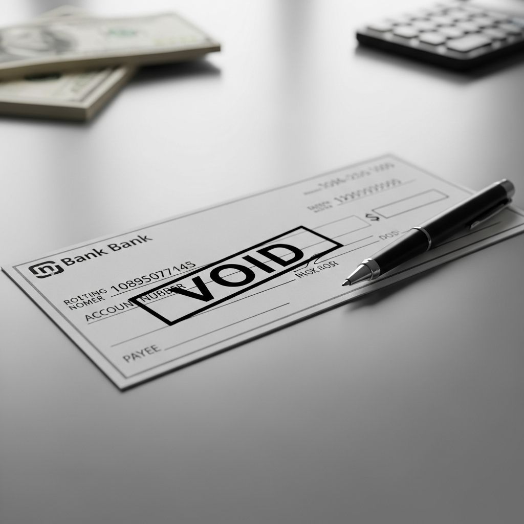 Learn how to void a check safely and why you need one for direct deposits and payments.
