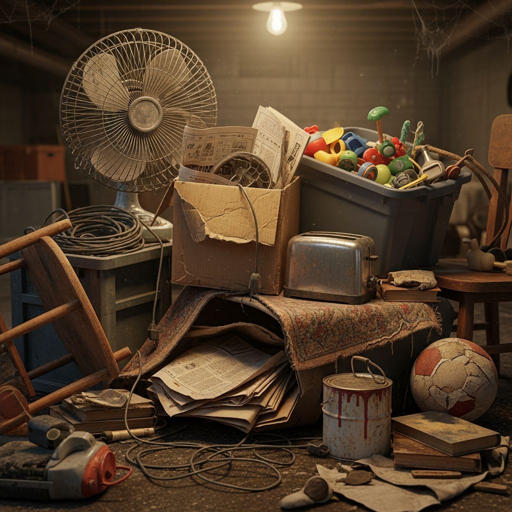 Declutter your basement now: Discover 10 common items taking up space and learn smart ways to dispose of them safely and effectively.